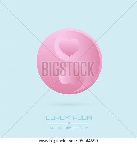 Abstract Creative concept vector visit card of Ying yang for web and mobile applications isolated on