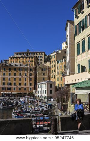 Italian Woman In Camogli, Italy