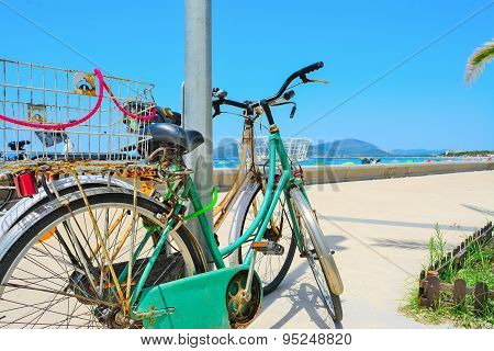 Old Bikes By The Sea In Alghero
