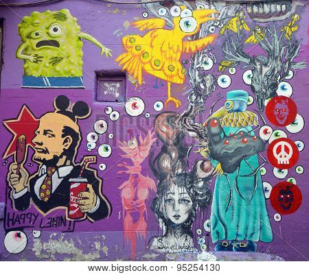 Street art Montreal Lenin