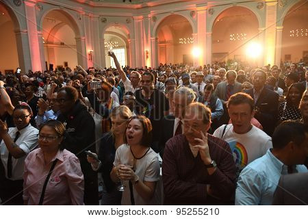 Listening to the mayor's speech