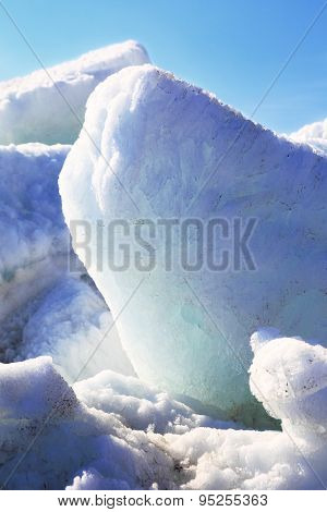 melting spring ice, Taimyr, Russia