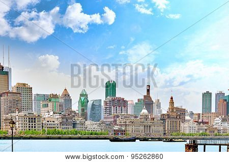 Beautiful View Of Shanghai -  Bund Or Waitan Waterfront. China.