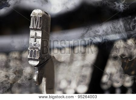M Hammer - Old Manual Typewriter - Mystery Smoke