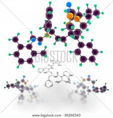 Lopinavir Molecule Structure