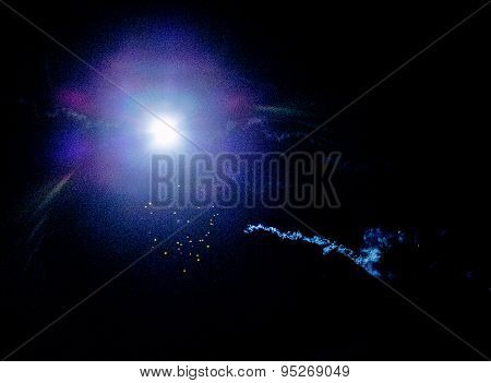 Fireworks On The Night Sky