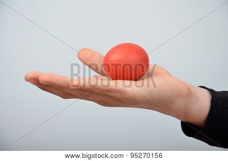 Picture of a Red Easter egg. Holyday concept