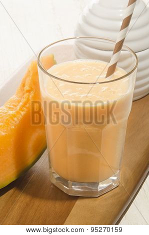 Sweet Summer Drink With Honey Melone