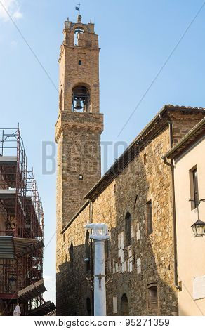 Campanile Di Montalcino, A Wine Town, Siena, Tuscany