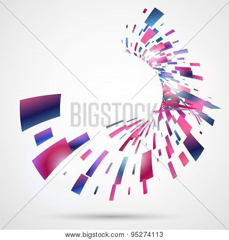 Abstract Technology Background with purple rectangles