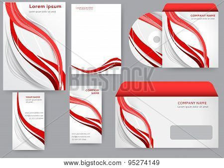 Abstract Identity Template with abstract waves