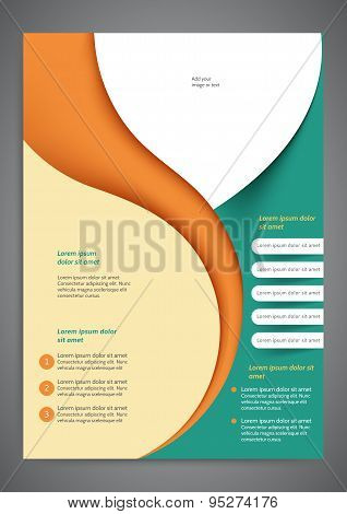 Abstract Colored Flyer with abstract waves