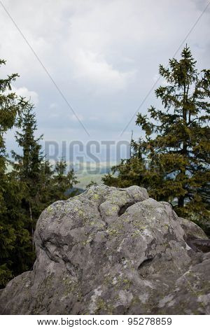Phenomenon of nature - Stolowe ( Table ) Mountains - rock formations in National Park - Poland near