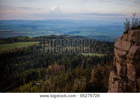 Phenomenon of nature - Stolowe ( Table ) Mountains - rock formations in National Park - Poland near