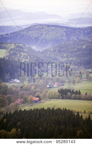 Phenomenon of nature - Stolowe ( Table ) Mountains - rock formations in National Park - Poland near