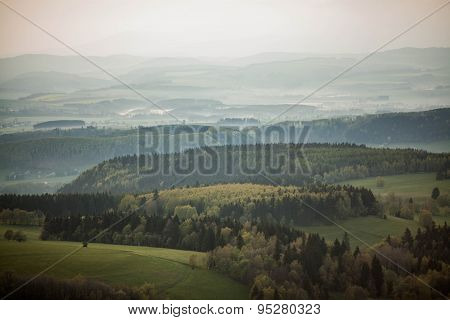 Phenomenon of nature - Stolowe ( Table ) Mountains - rock formations in National Park - Poland near