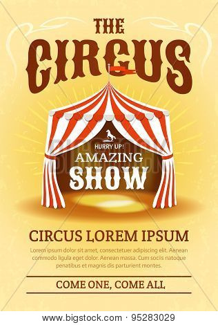 Circus Poster. Vector Illustration
