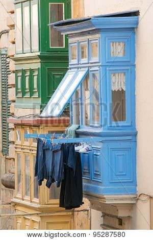 Valletta balconies