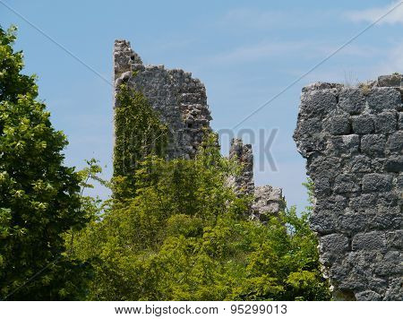 The remains of a fortress