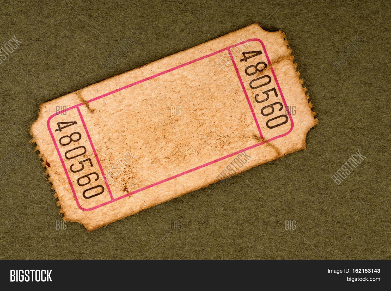 old blank ticket stub image photo free trial bigstock