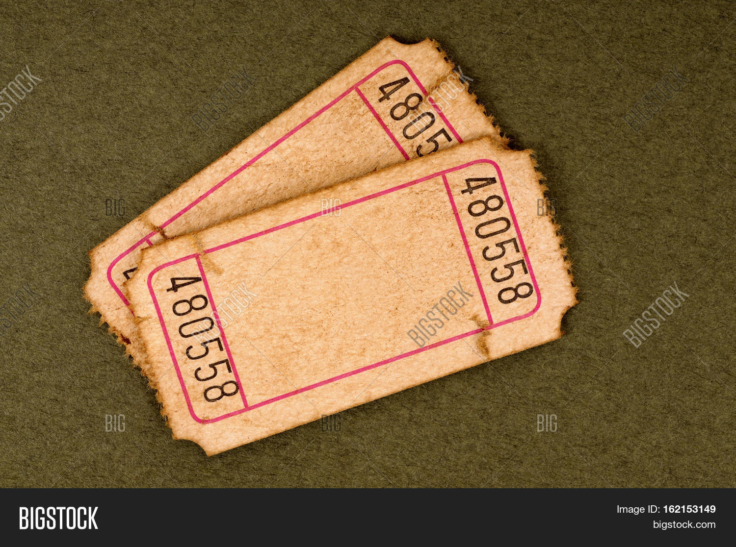 Old Blank Tickets Torn Image & Photo (Free Trial) Bigstock