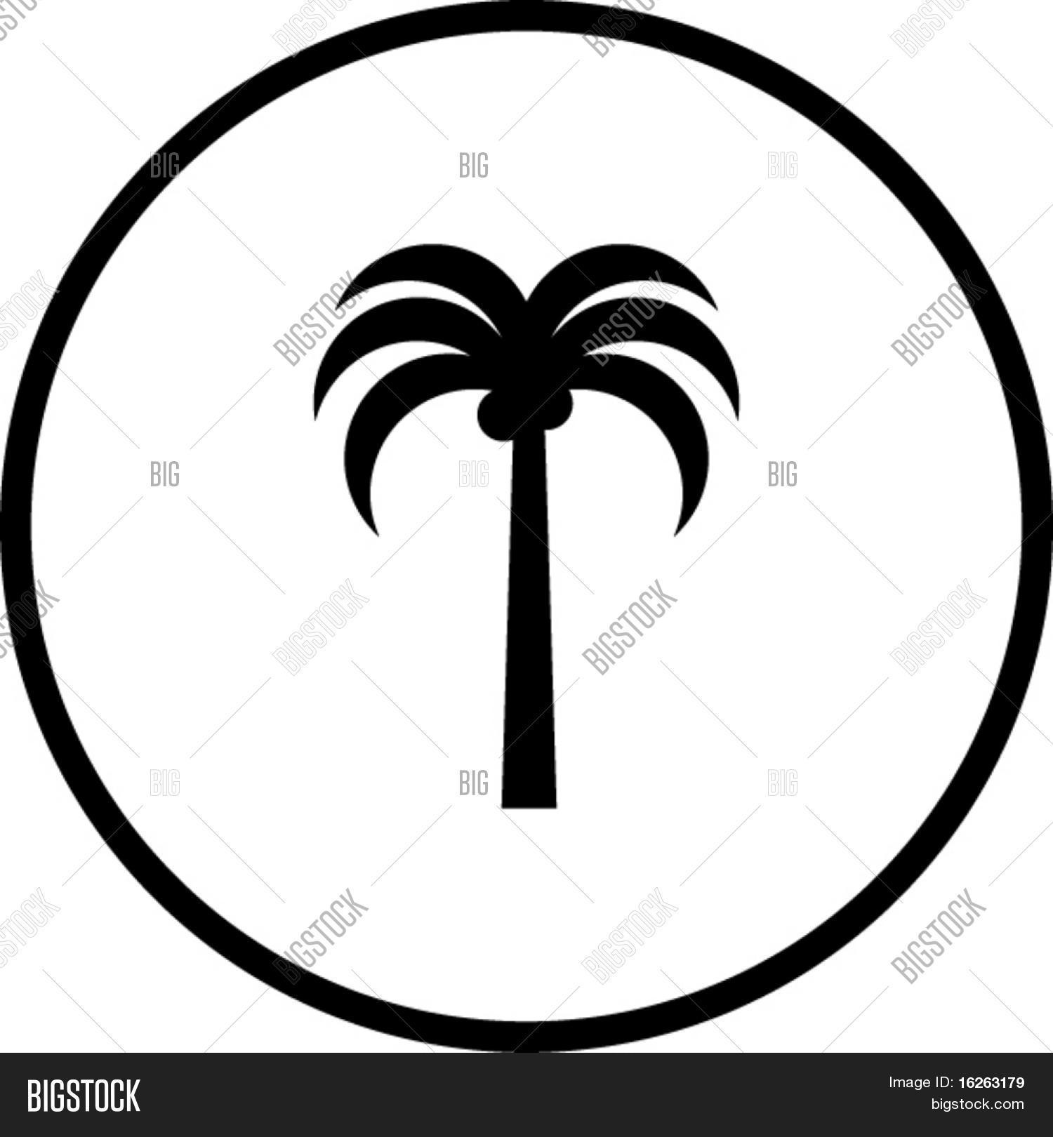 Palm Tree Symbol Vector & Photo (Free Trial) Bigstock