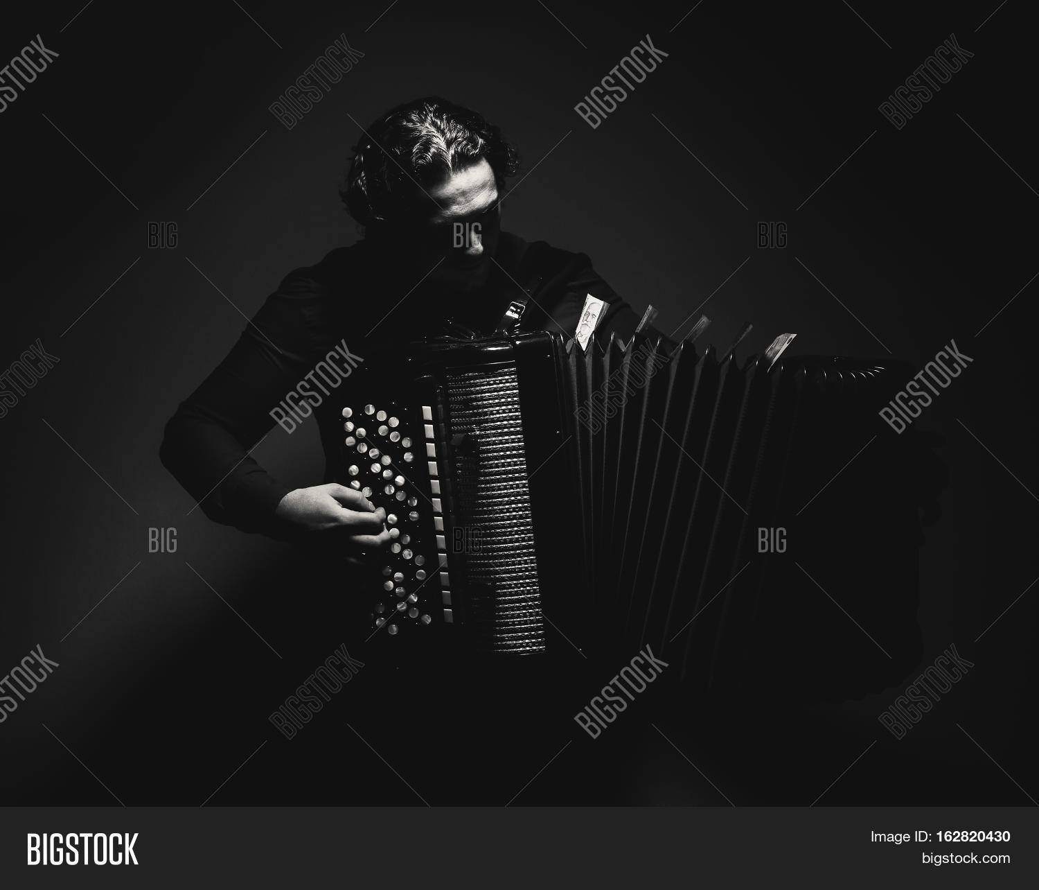 Accordion Player Black Image & Photo (Free Trial) Bigstock