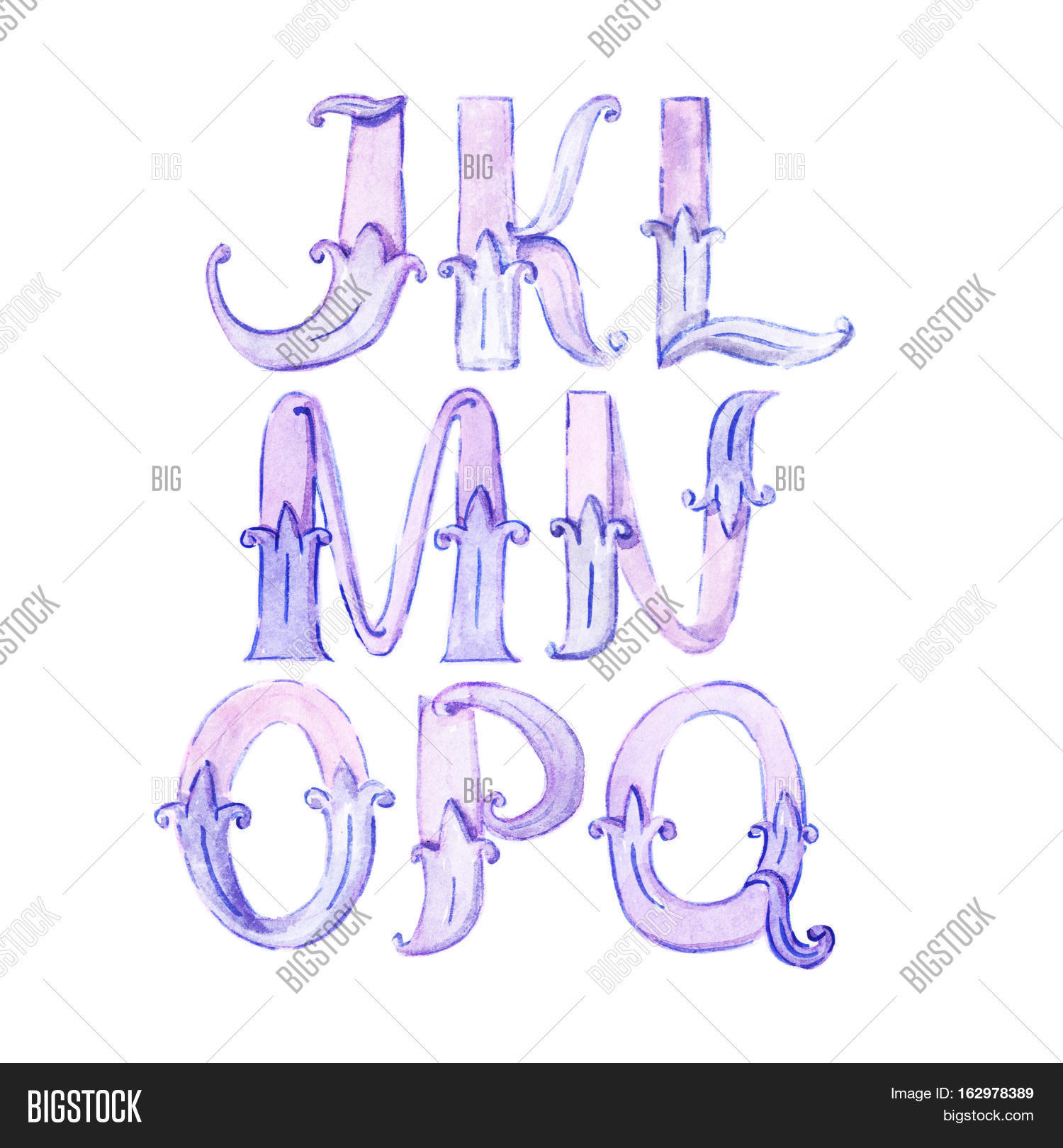Watercolor Alphabet Image Photo Free Trial Bigstock