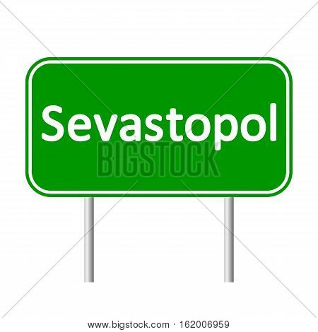 Sevastopol road sign isolated on white background.
