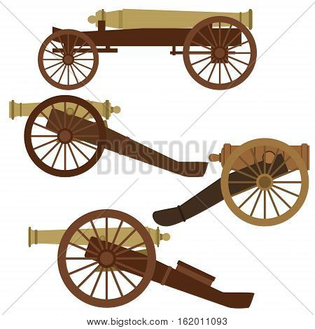 Vintage smoothbore gun. The illustration on a white background.