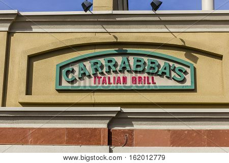 Las Vegas - Circa December 2016: Carrabba's Italian Grill Signage and Logo. Carrabba's is a restaurant chain specializing in Italian-American food I