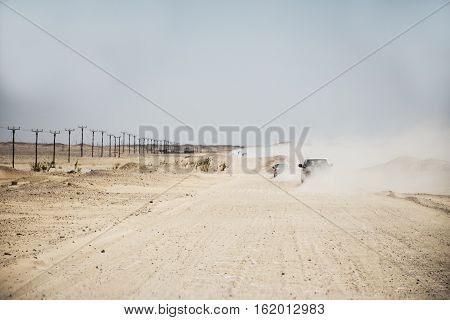 Jeeps traditional Safari Dune Bashing with tourists Oman Ubar in Desert Rub al Khali 3