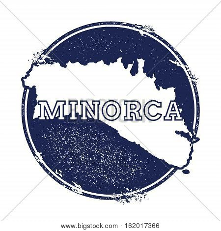 Minorca Vector Map. Grunge Rubber Stamp With The Name And Map Of Island, Vector Illustration. Can Be
