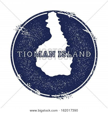 Tioman Island Vector Map. Grunge Rubber Stamp With The Name And Map Of Island, Vector Illustration.