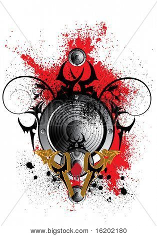 Design banner musica realistica
