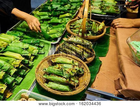 this image is about Grilled Sticky rice