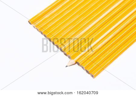 Concept Unique No 2 Pencils Isolated On White Background