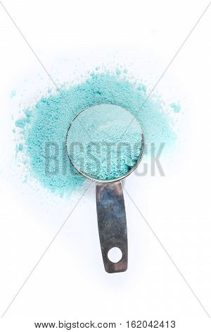 Scoop Of Laundry Detergent Isolated On White Background