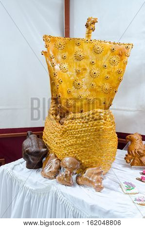 SENNO BELARUS - OCTOBER 8 2016: Bakery products at festival-fair of village toilers 