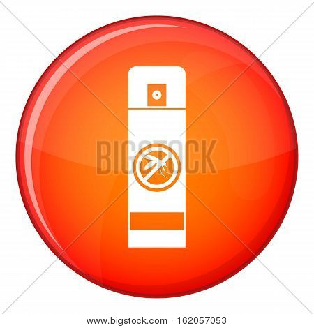 Mosquito spray icon in red circle isolated on white background vector illustration
