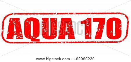 Aqua 170 on the white background, red illustration