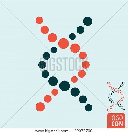 DNA helix icon. Genetic or biochemistry symbol. Vector illustration