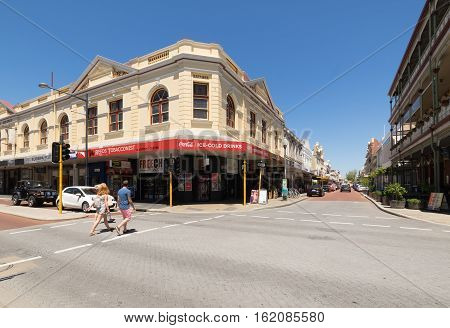 PERTH AUSTRALIA - November 5 2016 : Fremantle city building street scene Fremantle Western Australia.