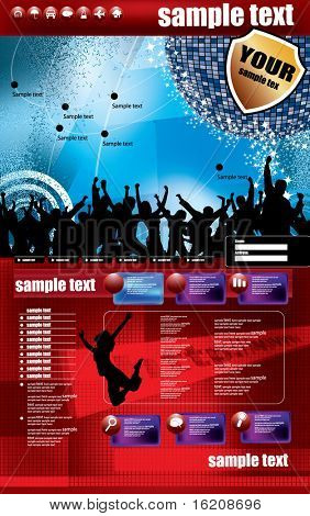 vektör kulübü Web sitesi şablonu