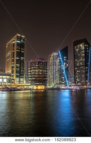 Dubai marina in the United Arab Emirates