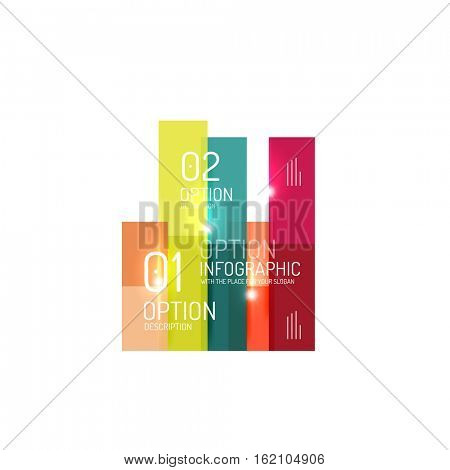 Geometric vector abstract composition with text and options for workflow layout, diagram, number options or web design