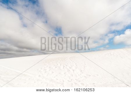 View of Lancelin Sand Dunes in Western Australia. This place for Surfing in Sand. Famous of Families enjoying. Landscape View .