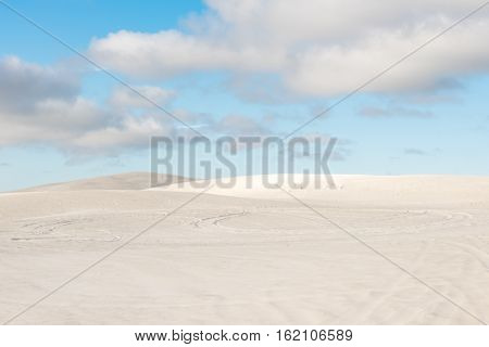 View of Lancelin Sand Dunes in Western Australia. This place for Surfing in Sand. Famous of Families enjoying. Landscape View .