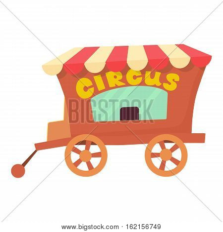 Circus wagon icon. Cartoon illustration of circus wagon vector icon for web design