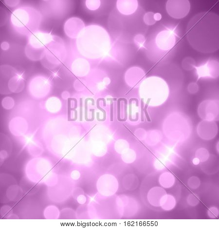 Magical background with night bokeh for holiday purple